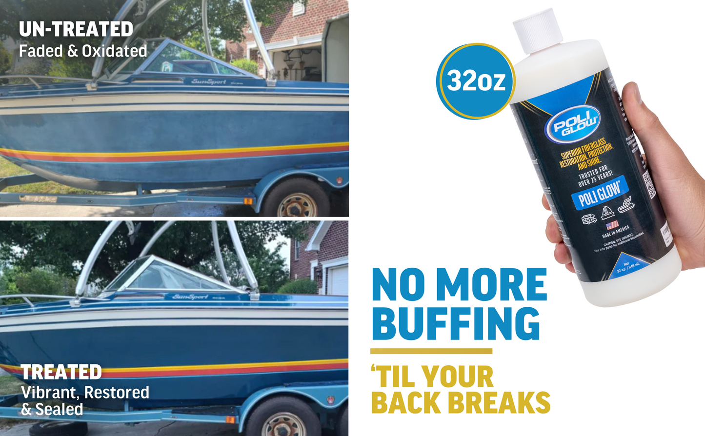 poliglow untreated vs treated image