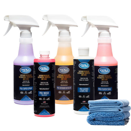 Poliglow boat and rv detailing kit