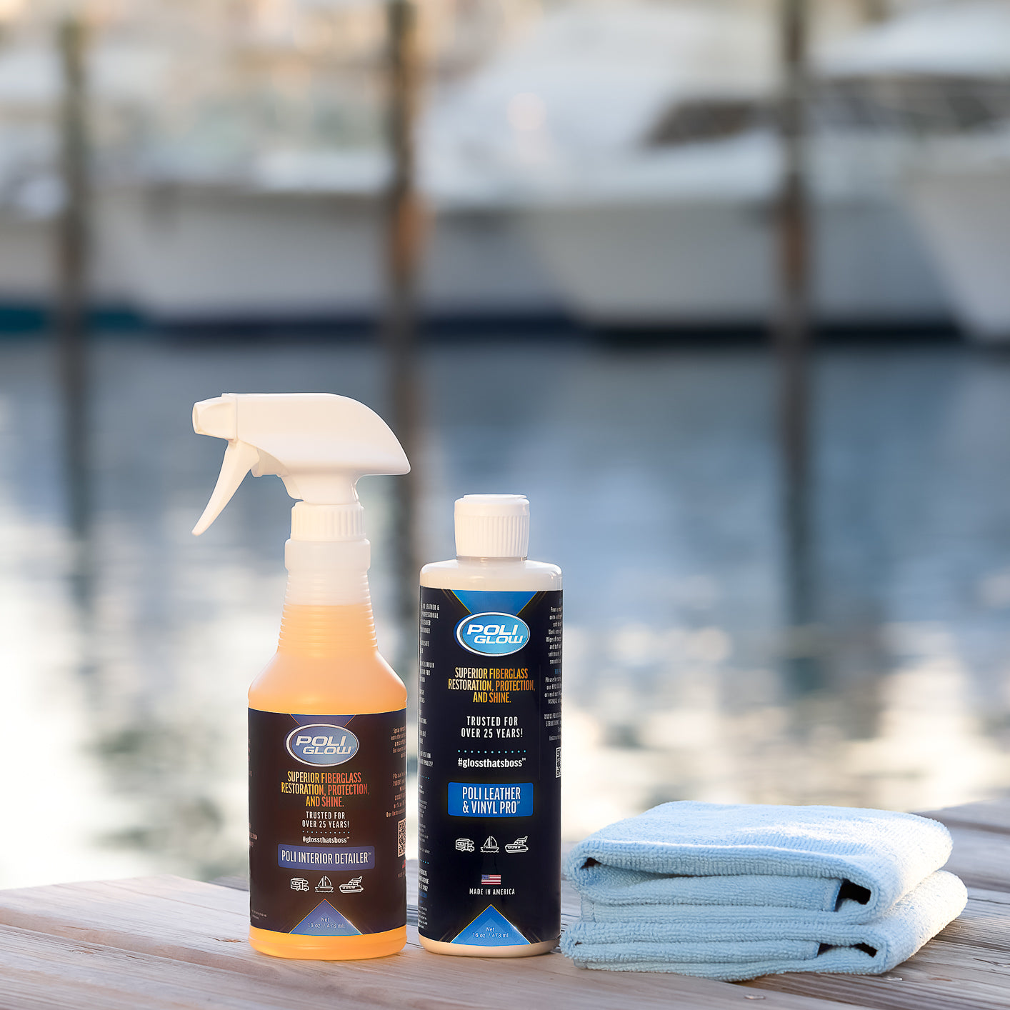 Poli interior detailer and towel