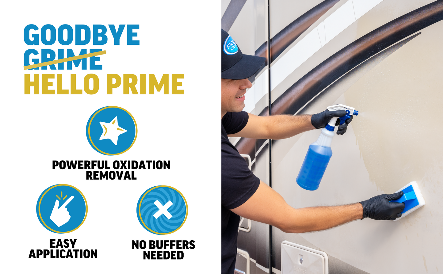 Poli Strip is a Concentrated Stripper and Degreaser for Removing Poli Glow man using it on an RV to more oxidation