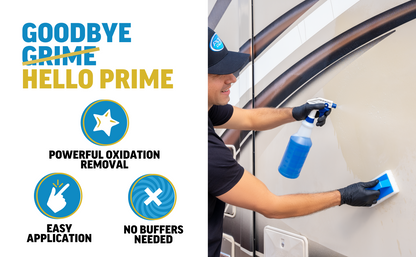 Poli Strip is a Concentrated Stripper and Degreaser for Removing Poli Glow man using it on an RV to more oxidation