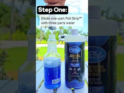 Video for the steps on how to use Poli Strip concentrated Stripper and Degreaser for removing oxidation and Poli Glow